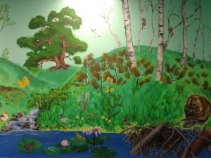 wetlands-mural-fort-dudak-buterflies-trees-flowers-beaver-dam-frogs-image