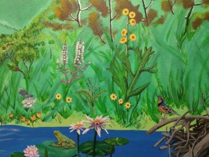 wetlands-mural-fort-dudak-dragonfly-flowers-dam-frogs-image