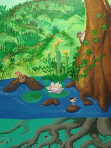 wetlands-mural-fort-dudak-roots-squirrel-pond-pitcherplant-flowers-image